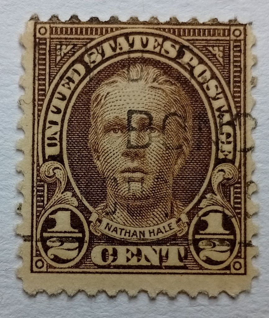 США 1925 Натан Хейл, гашеная, смещение поля, редкость - фото фото фото 0