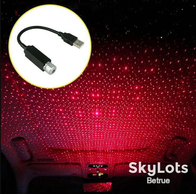 Проектор в автомобіль Зіркове небо USB STAR червоний   (19996) - фото фото фото 0