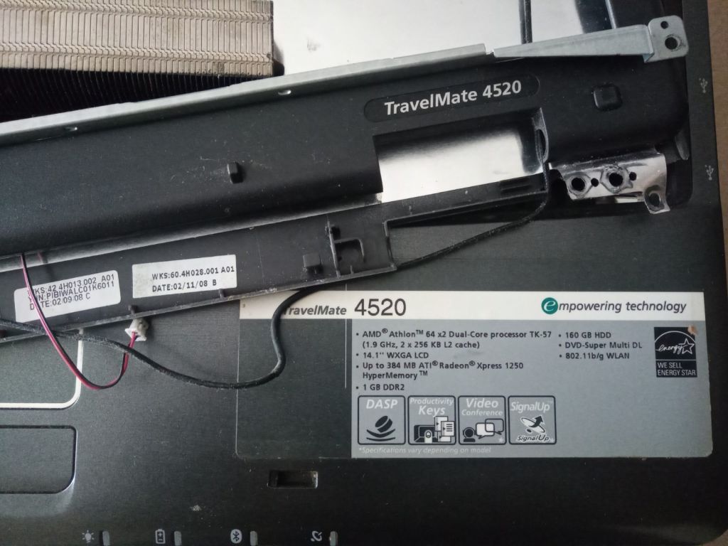 Разборка ноутбука Acer TravelMate 4520 - фото фото фото 0