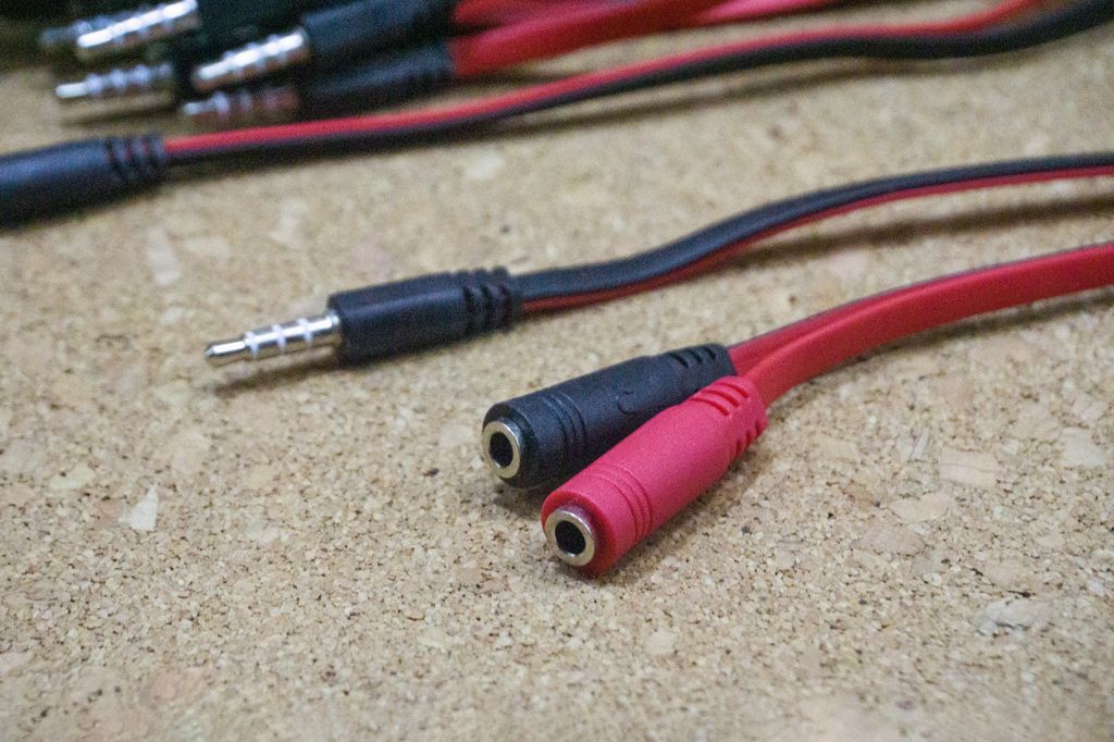 Аудио кабель разветвитель 2в1 jack 3.5 мм наушники микрофон ноутбук - фото фото фото 2