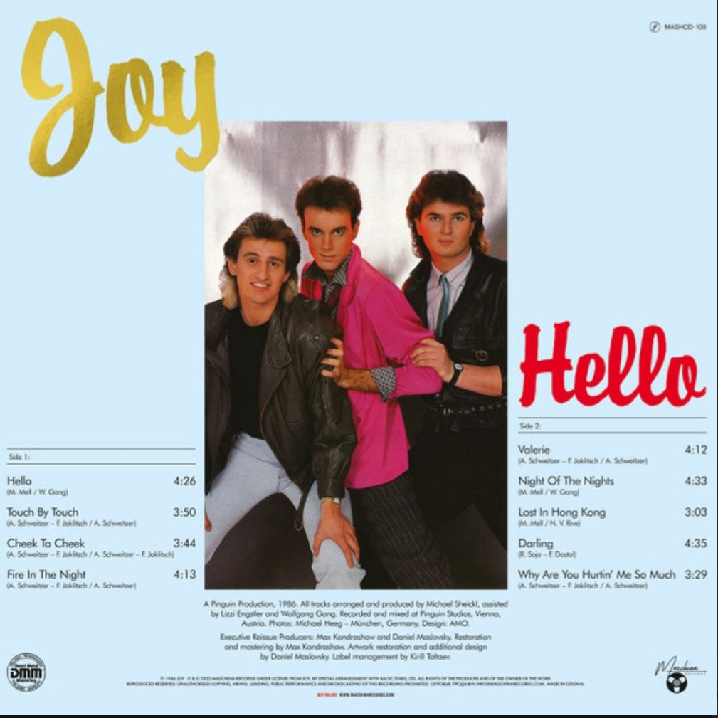 Joy - Hello - 1986.   (LP). 12. Colour Vinyl. Пластинка. Europe. S/S. - фото фото фото 2
