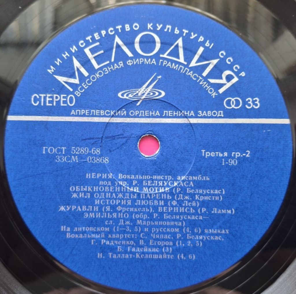 ВИА Нерия - Nerija - 1973.  (LP). 12. Vinyl. Пластинка. USSR. Rare. - фото фото фото 3