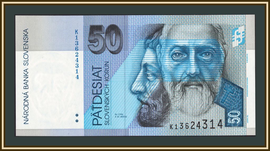 Словакия 50 крон 2002 P-21  (21d) UNC - фото фото фото 0