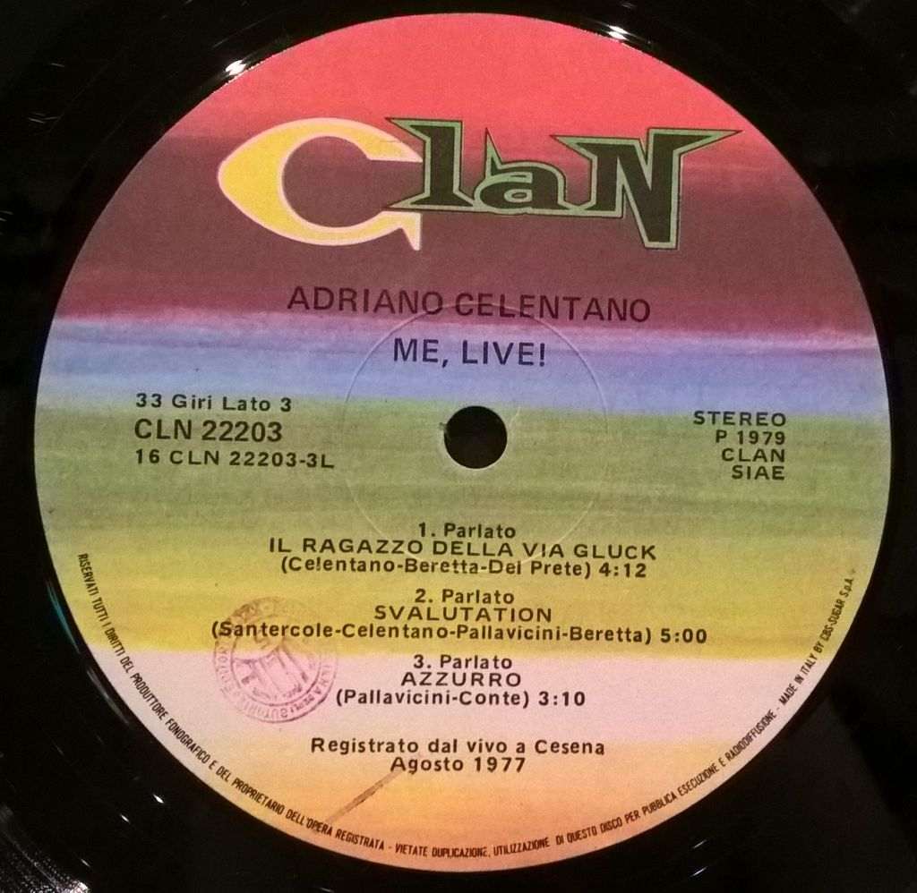 Adriano Celentano ‎- Me, Live! - 1979.   (2LP). 12. Vinyl. Пластинки. Italy. - фото фото фото 6