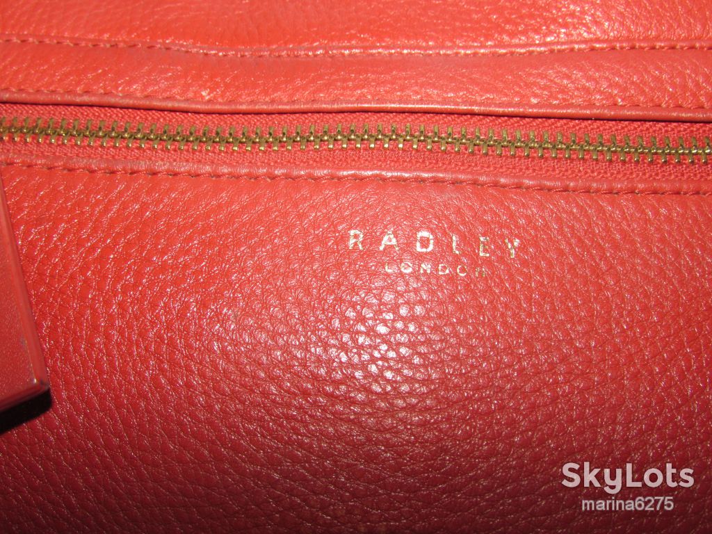 КОРАЛЛОВАЯ СУМКА НА ПЛЕЧО 100% НАТУРАЛЬНАЯ КОЖА~RADLEY~ - фото фото фото 7