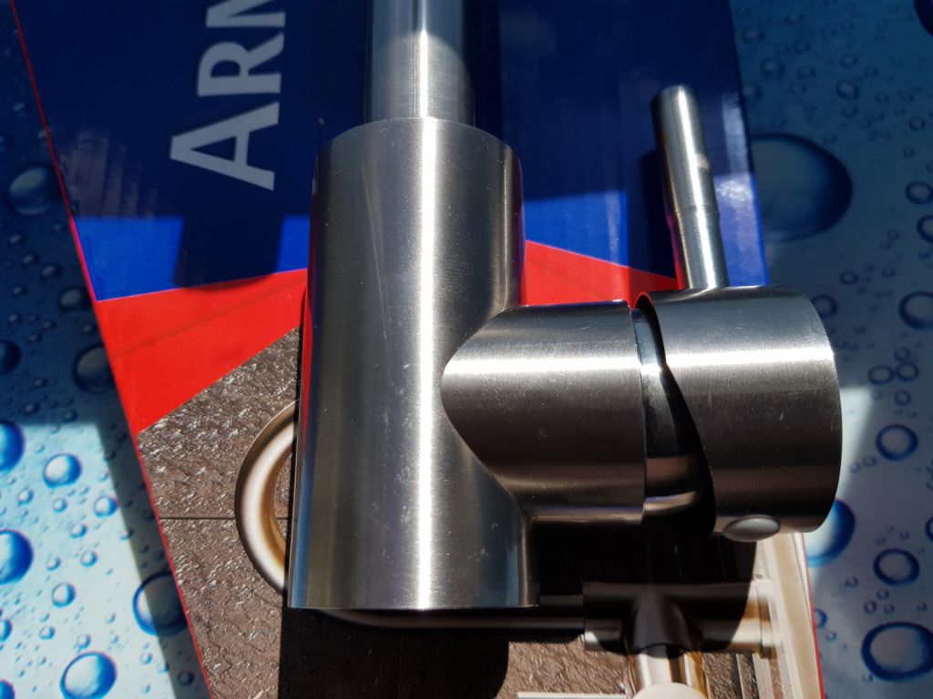 Смеситель змішувач для умивальника или маленькой мойки,кухни Armata SUS-001-C нержавейка с шлангами 50см - фото фото фото 4
