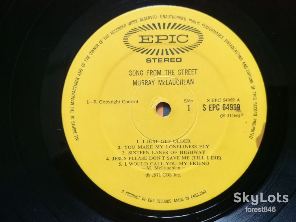 Murray McLauchlan-Song from the street-Ex.+-Англия - фото фото фото 4