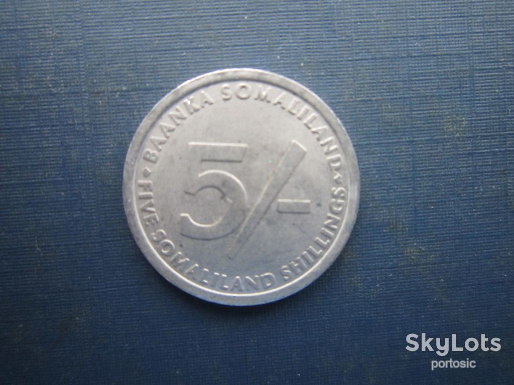 Монета 5 шиллінгів Сомалі Сомаліленд 2005 фауна слони - фото фото фото 1