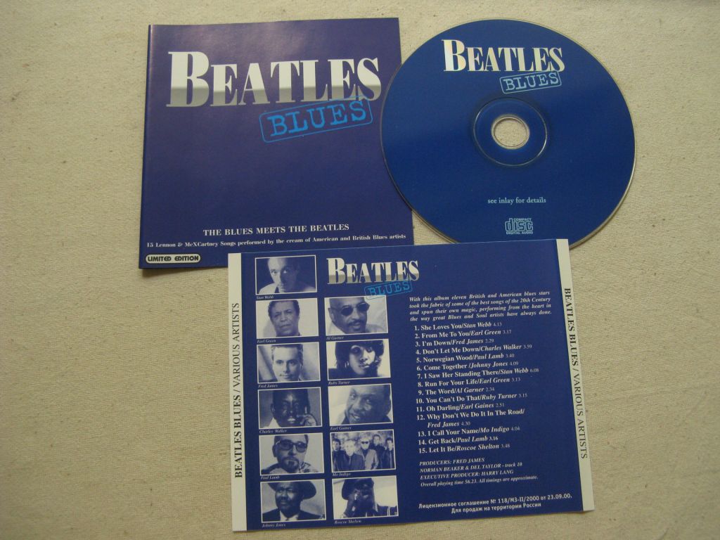 CD Beatles Tribute. Beatles Blues/Various Artists. 2000. - фото фото фото 1