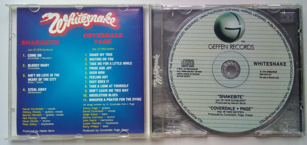 Whitesnake + Coverdale-Page - Snakebite + Coverdale-Page 1978 + 1993 - фото фото фото 1