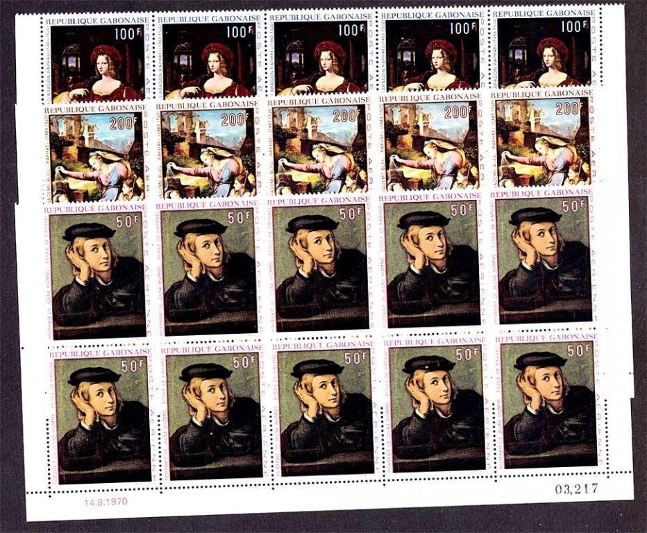 Искусство . Габон 1970 г MNH - десятиблок - - фото фото фото 0
