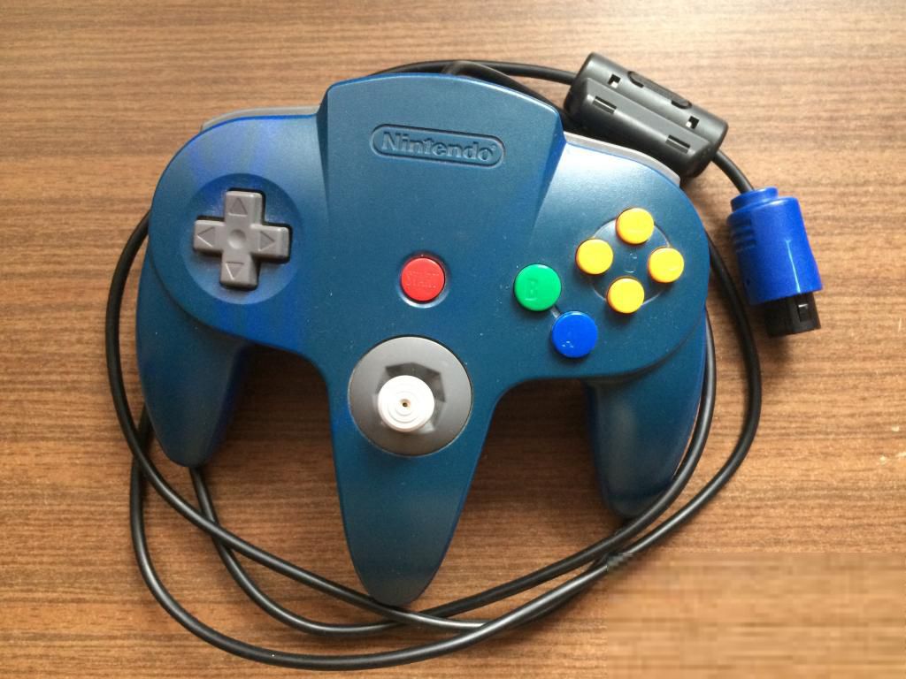 Оригинальный джойстик синего цвета для Nintendo 64 - фото фото фото 0