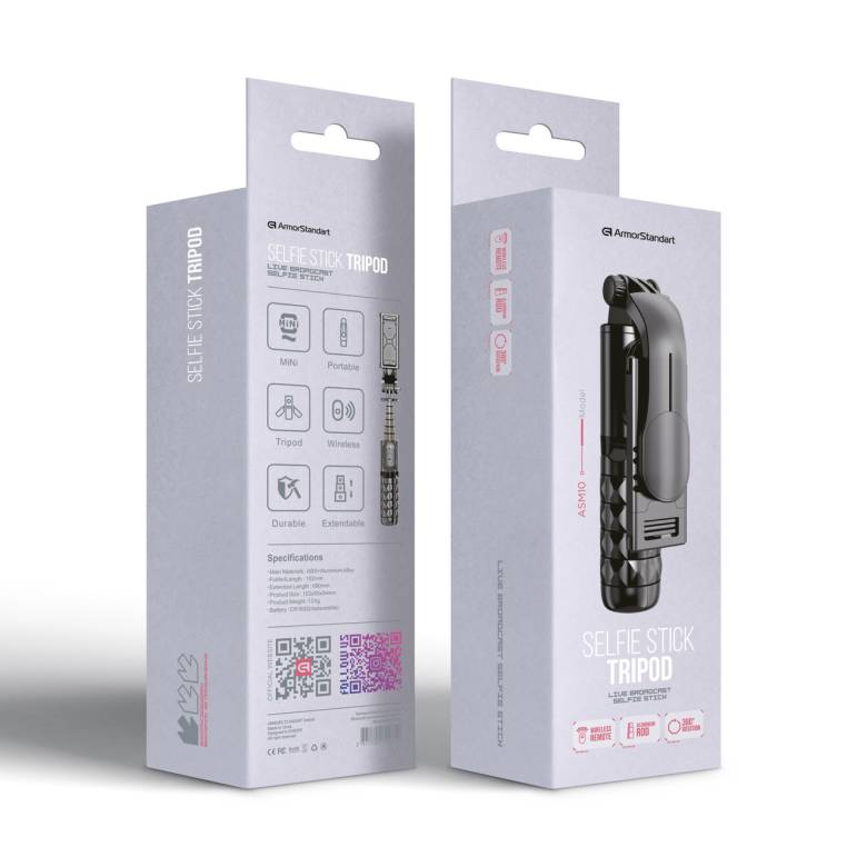 Трипод-монопод для селфи с Bluetooth ArmorStandart ASM10 black (ARM79274) - фото фото фото 7