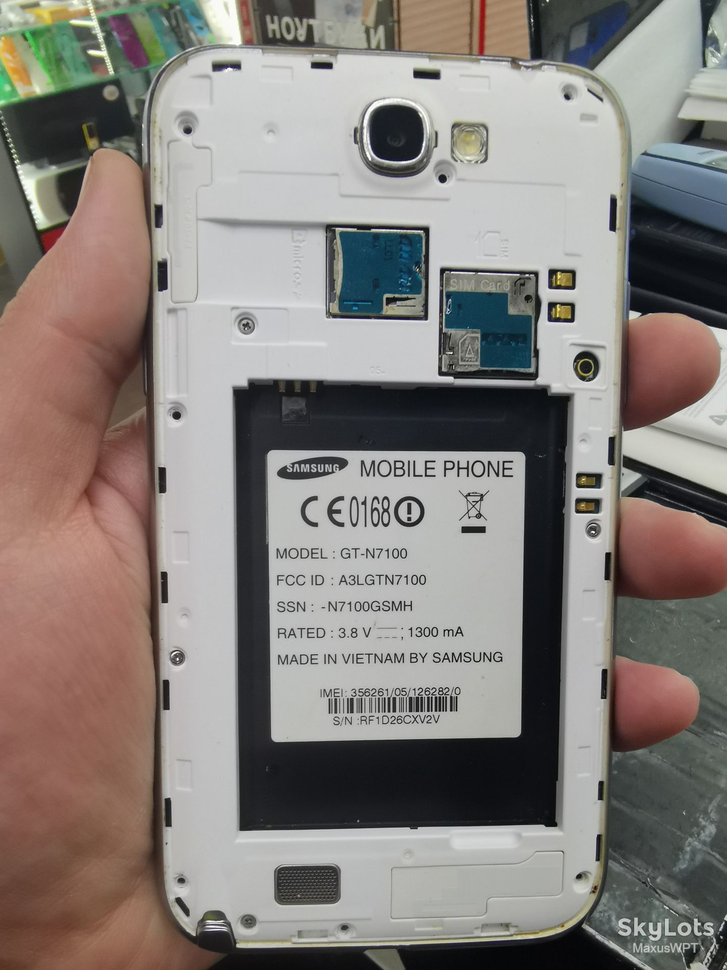 # shop Samsung Galaxy Note 2 N7100 white sklad - фото фото фото 3