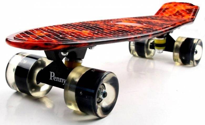Penny Board "Fire" Светящиеся колеса - фото фото фото 1