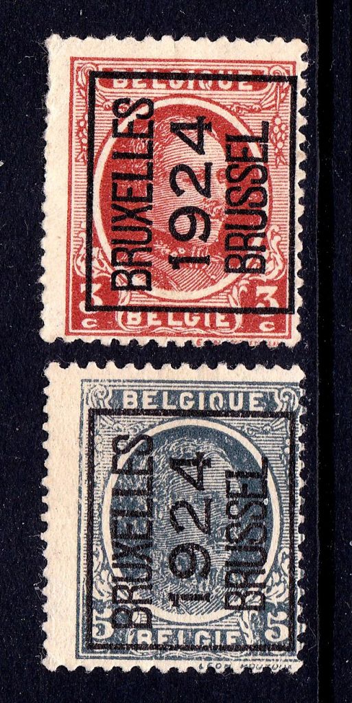 Бельгия  1924  г - б.к = n/g - надпечатка - фото фото фото 0