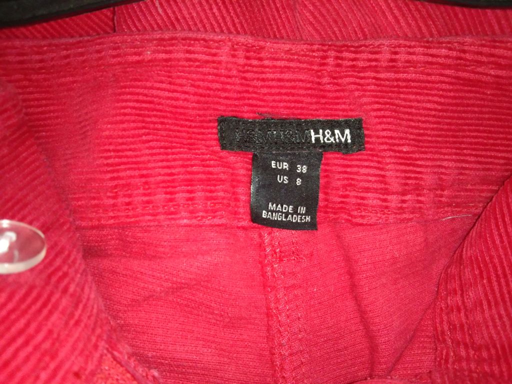 Вельветовые штаны H&amp;M 38                         (8)р. - фото фото фото 3