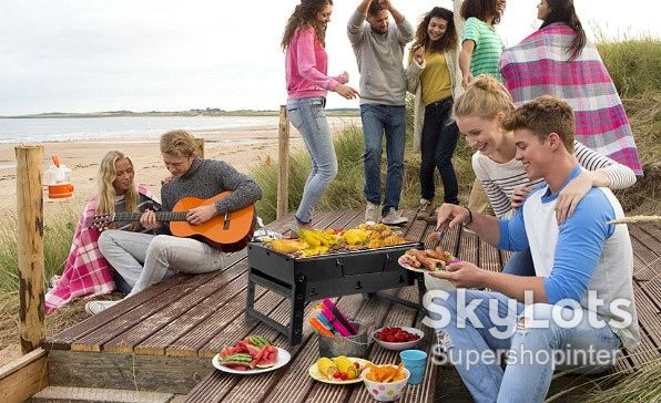 Складной барбекю гриль портативный мангал BBQ Grill Portable – жаропрочный Лучшая цена! - фото фото фото 4