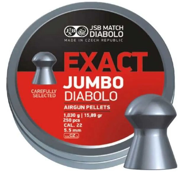 Кулі для пневматики JSB Diabolo Exact Jumbo  (5,52мм, 1,03г, 250 шт) - фото фото фото 0