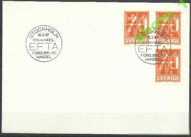 Швеция 1967 Европа ЕФТА 3м.КПД - фото фото фото 0