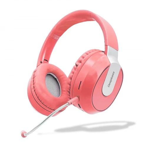 Наушники Bluetooth DEEPBASS R11 с RGB подсветкой Розовые - фото фото фото 0