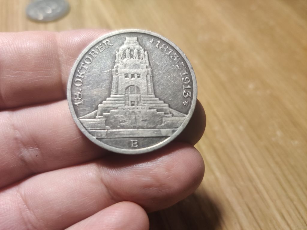 Германская империя 3 марки, 1913 100 лет Битве народов - фото фото фото 1