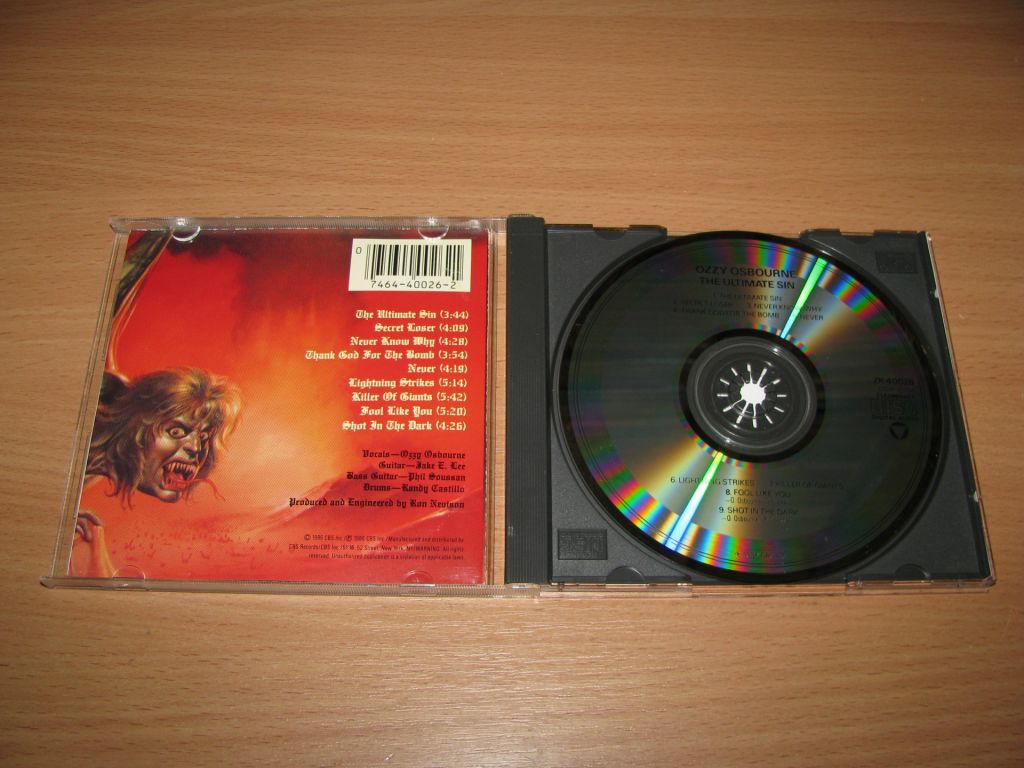 OZZY OSBOURNE - The Ultimate Sin  (1986 CBS 1st press,USA) - фото фото фото 1