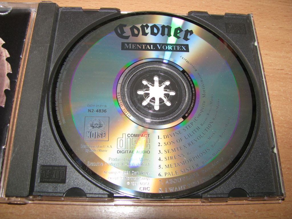 CORONER - Mental Vortex  (1991 Noise CLUB,USA) - фото фото фото 2