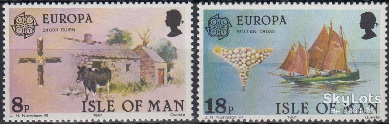 Мэн 1981 Европа CEPT амулеты фольклор Mi 187-188 MNH - фото фото фото 0