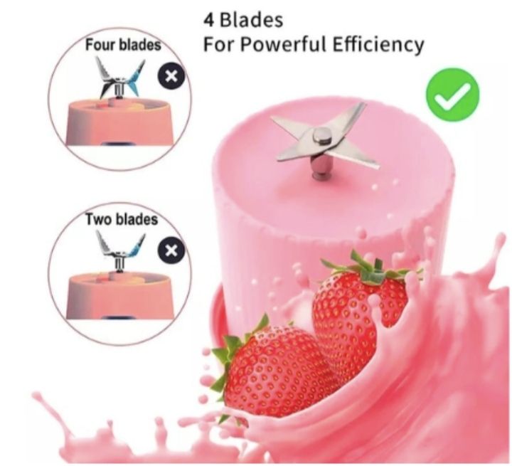 Акумуляторна портативна пляшка-блендер для приготування смузі Juicer YC-02 420 мл - фото фото фото 5