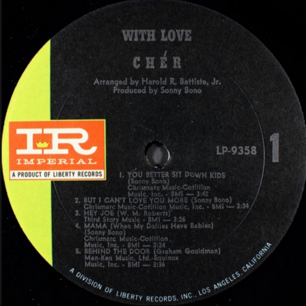 Cher - With Love, Cher - 1967.  (LP). 12. Vinyl. Пластинка. US. - фото фото фото 2