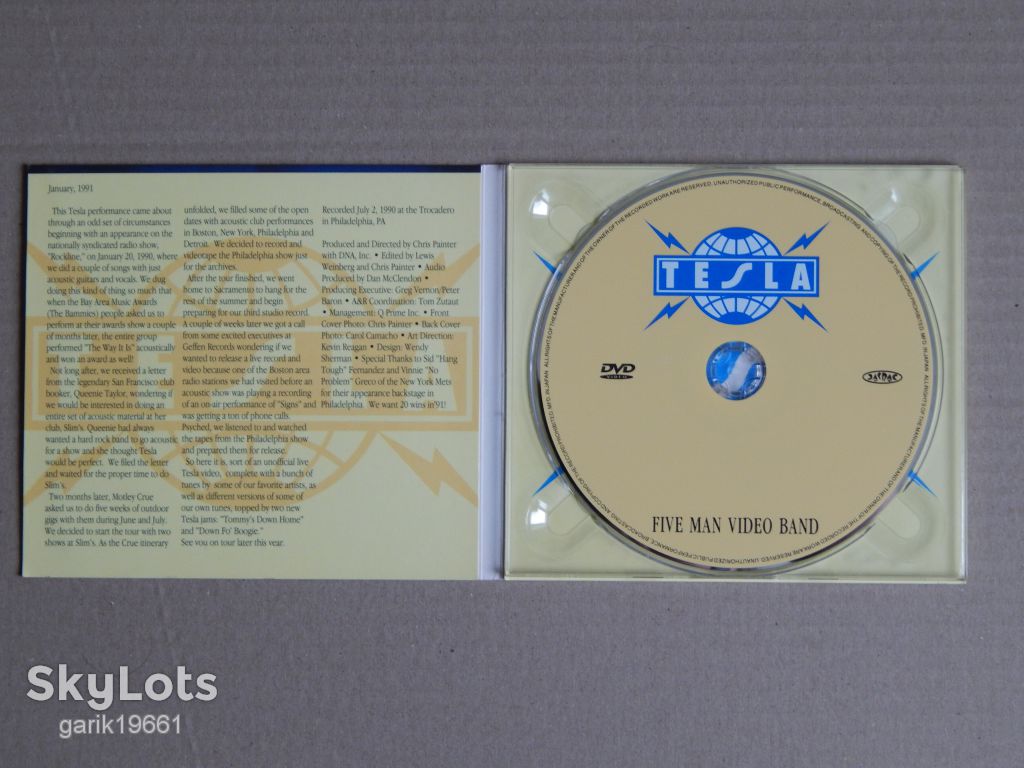 Tesla ‎– Five Man Video Band (DVD, Unofficial Release, DigiPack) - фото фото фото 3