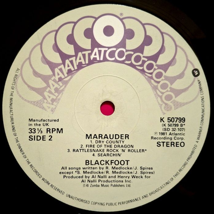 Blackfoot - Marauder - 1981.  (LP). 12. Vinyl. Пластинка. UK. - фото фото фото 5