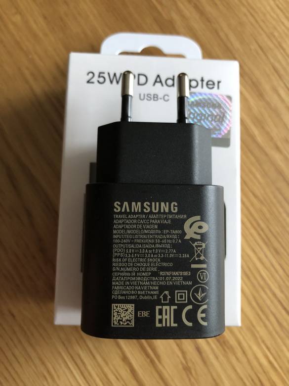 Адаптер для быстрой зарядки Samsung EP-TA800 25Вт Вьетнам - фото фото фото 1