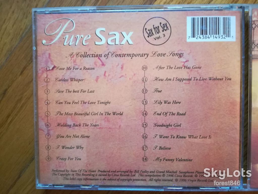 Pure sax-Sax for sex-Vol. 3-состояние: 4+ - фото фото фото 5