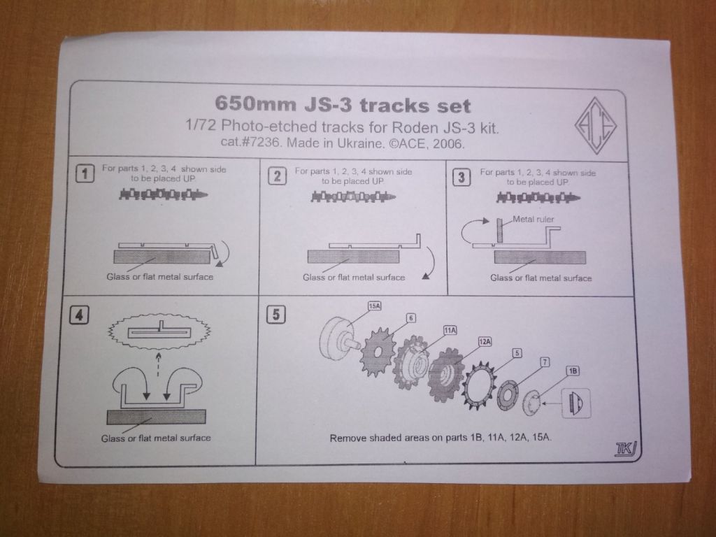ACE pe 7236 JS-3 650mm wide tracks  (for Roden JS-3 kit) 1/72 - фото фото фото 0