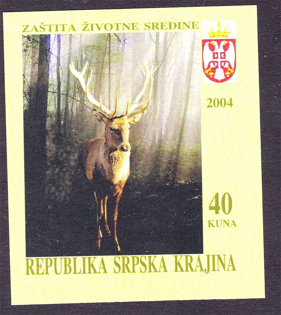 NM Фауна Сербия 2000 г  MNH - блок - олень - фото фото фото 0