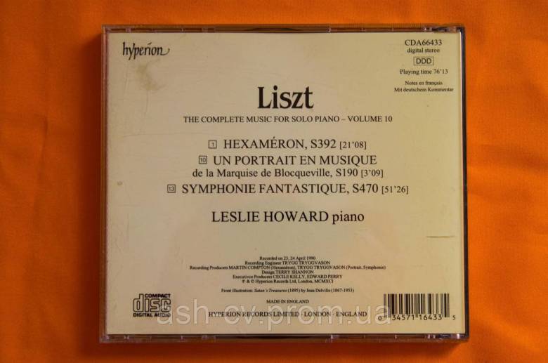 Музичний диск CD. LISZT - фото фото фото 2