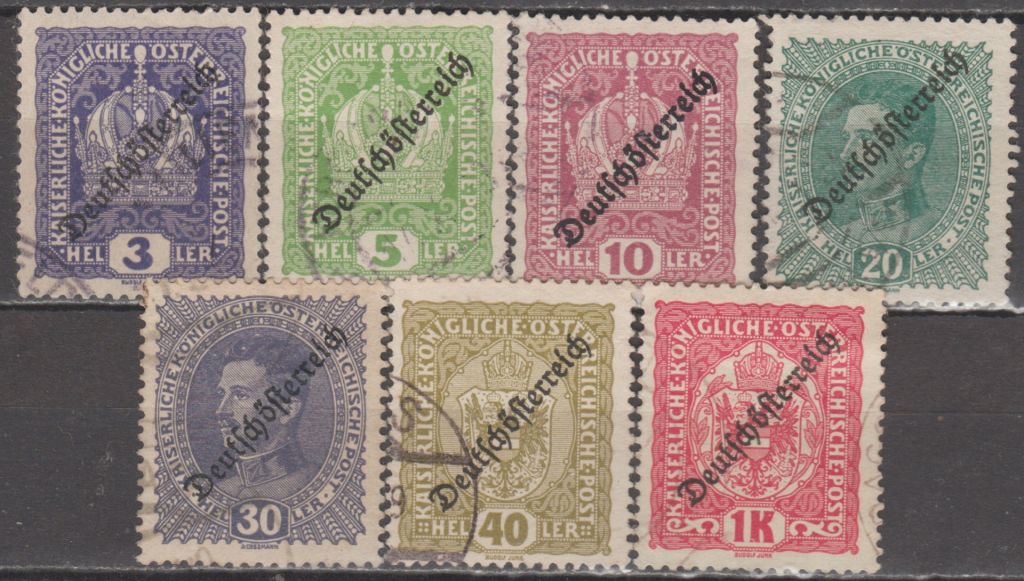 Австрия Австрія 1918 стандарт надпечатка - фото фото фото 0