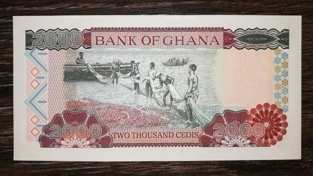 GHANA Гана 2000 седи 5 декабря 1996 Р33. № АА 002... - фото фото фото 0