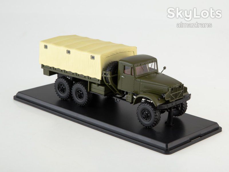 КрАЗ-214 бортовой с тентом, хаки   (1957)  - SSM   (Start Scale Models) - фото фото фото 2