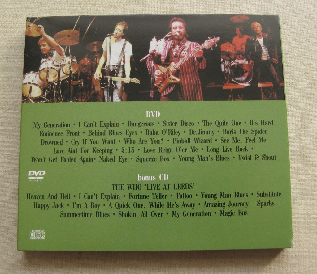 DJ-pack The Who. Rocks Toronto/Live At Leeds. DVD+CD. 1982/1970. - фото фото фото 8