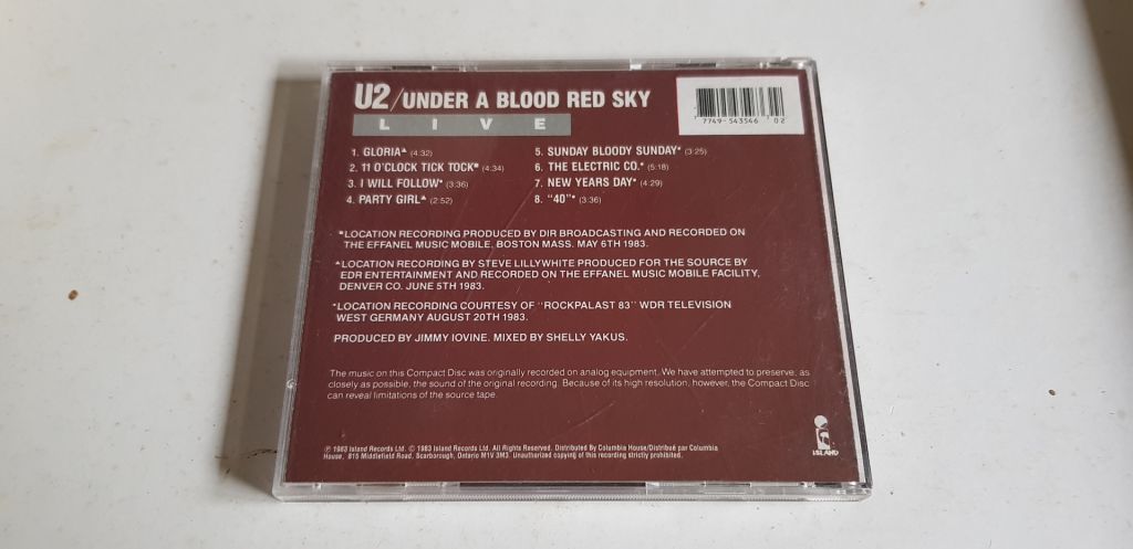 U2 Under A Blood Red Sky CD фірмовий - фото фото фото 1
