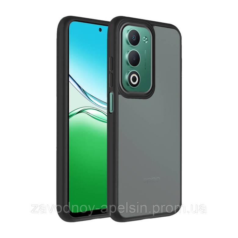 Oppo A5 2025 Чехол матовый TPU+PC (черный) - фото фото фото 2