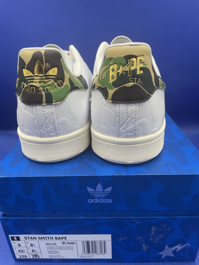 Кроссовки Adidas Stan Smith x BAPE IG1115  (US 9) - фото фото фото 1
