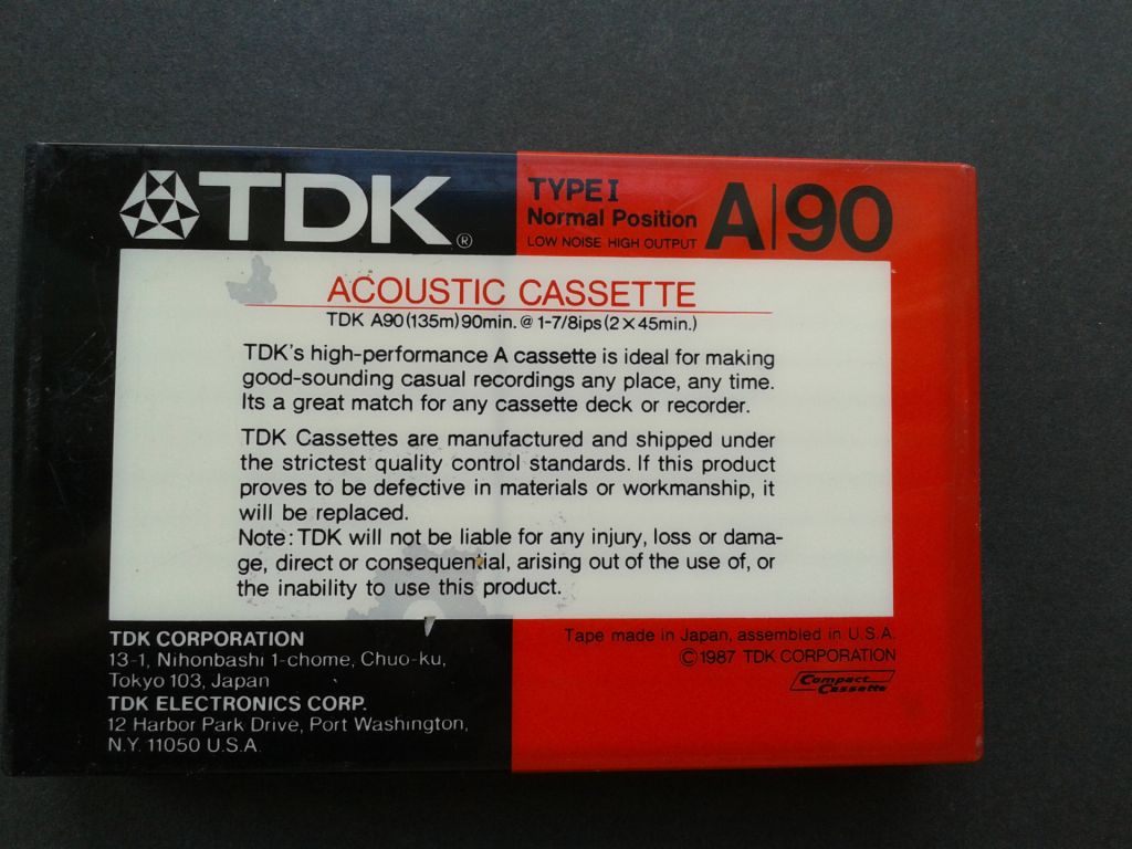 Аудиокассета TDK A|90      (USA) - фото фото фото 1