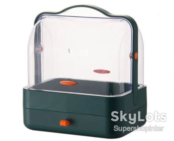 Органайзер для косметики 2 секции  (зеленый) YM206 Single Drawer | Косметический органайзер - фото фото фото 1