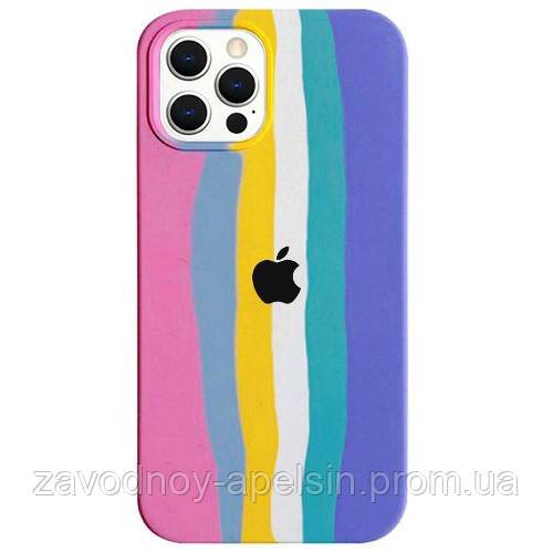 IPhone 12 pro max Чохол Веселка Silicone Case (rainbow) - фото фото фото 0