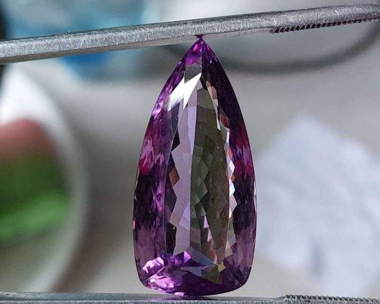 Натуральный аметист    38.51 Ct.  32x15mm - фото фото фото 6