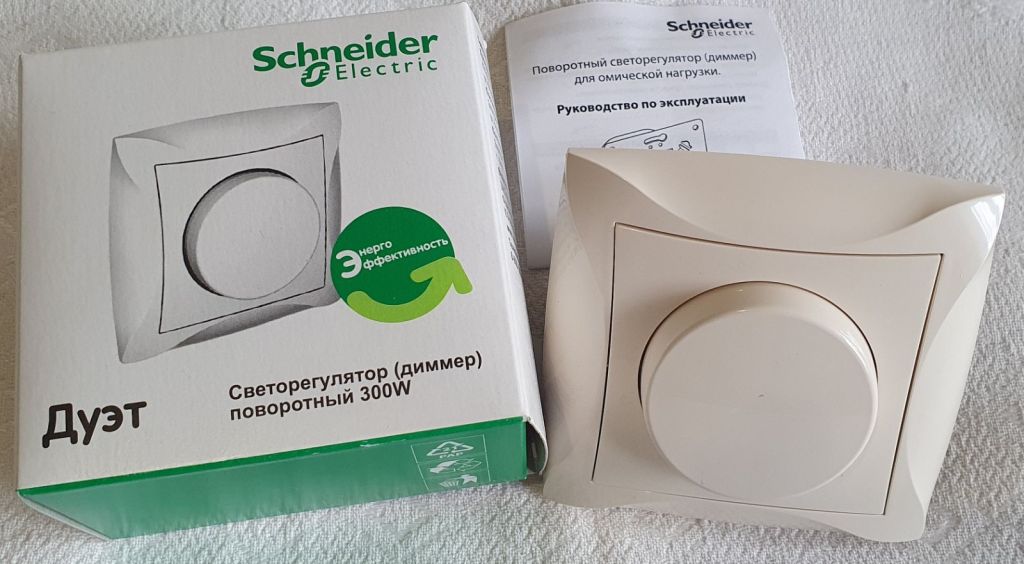 Shneider Electric | диммер Дует 300W WDE000234, бежевий. - фото фото фото 0